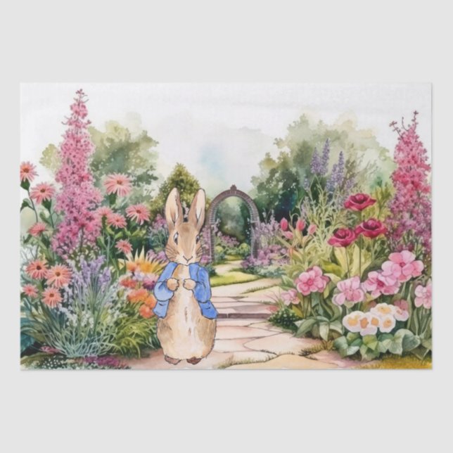 Peter the Rabbit in his garden Tissue Paper (Front)