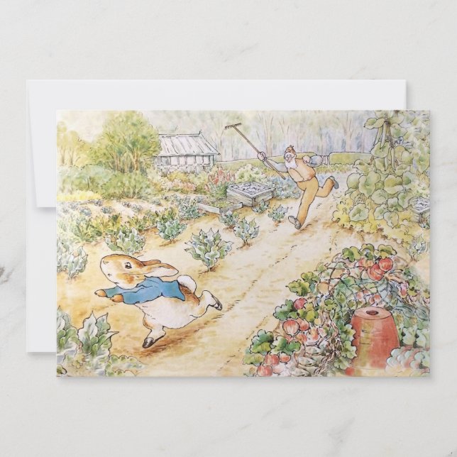 Peter the Rabbit in Mr Mc Gregor's Garden    Invitation (Front)