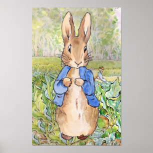 Peter the Rabbit in Mr Mc Gregor's Garden Poster