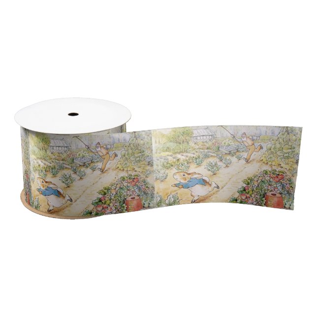 Peter the Rabbit in Mr Mc Gregor's Garden    Satin Ribbon (Spool)