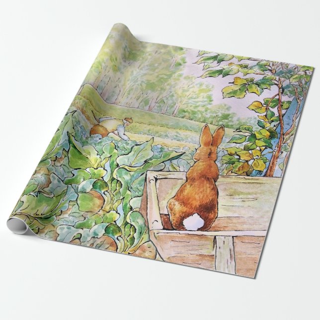 Peter the Rabbit in Mr. Mc Gregor's Vegie Garden   Wrapping Paper (Unrolled)