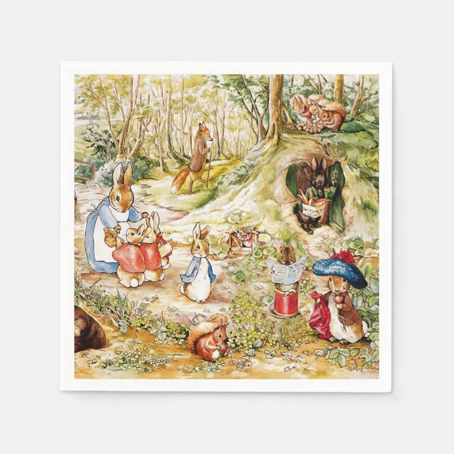 Peter the Rabbit in the Woods Napkin (Front)