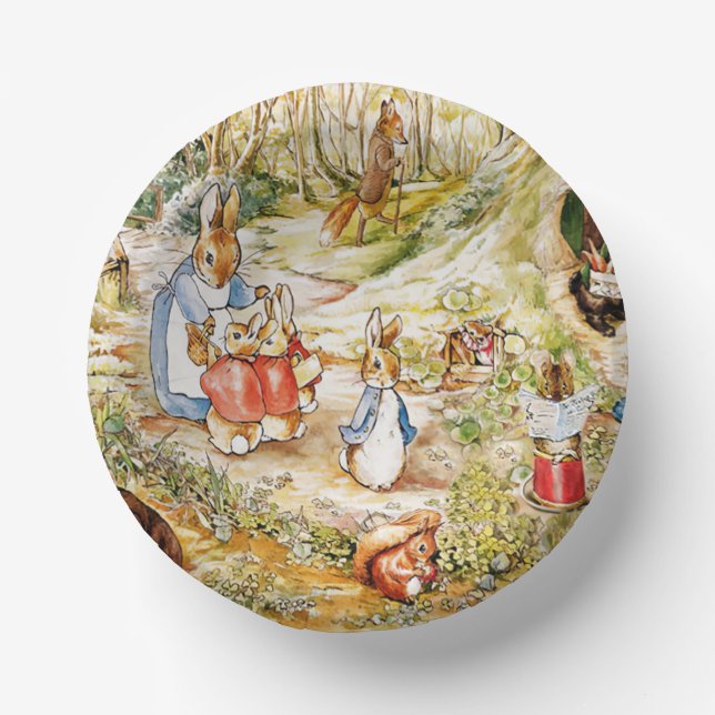 Peter the Rabbit in the Woods Paper Plate (Front)