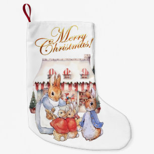 Peter the rabbit Merry Christmas Tree Small Christmas Stocking