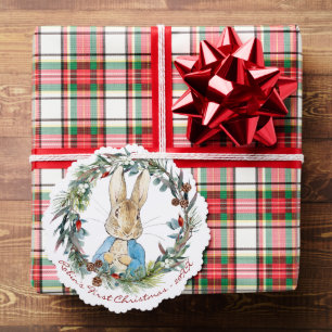 Peter the Rabbit Personalised First Christmas  Tree Decoration Card