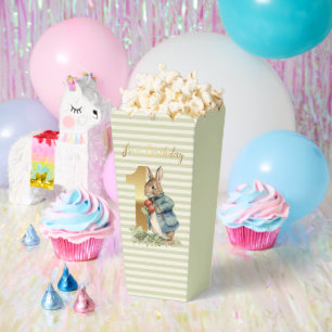 Peter the Rabbit picking vegetables First Birthday Favour Box