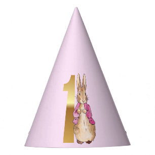 Peter the Rabbit Pink Jacket First Birthday Party Hat