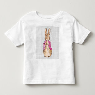 Peter the Rabbit Pink Jacket Grey Linen Toddler T-Shirt