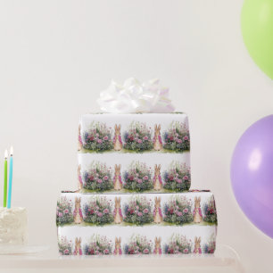 Peter the Rabbit Pink Jacket in his Garden Wrapping Paper