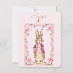 Peter the Rabbit Pink jacket   Thank You Card