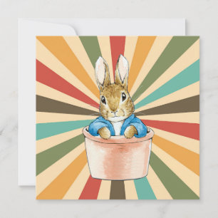 Peter the Rabbit Sitting in a Pot Card