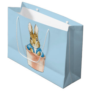 Peter the Rabbit Sitting in a Pot  Large Gift Bag
