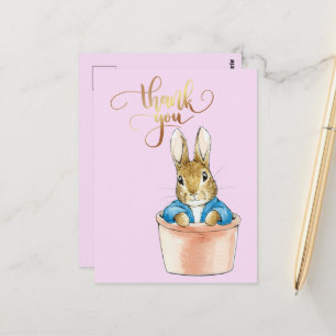 Peter the Rabbit Sitting in a Pot  Postcard