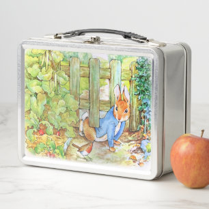 Peter the Rabbit Sneaking into Mc Gregor's Garden Metal Lunch Box
