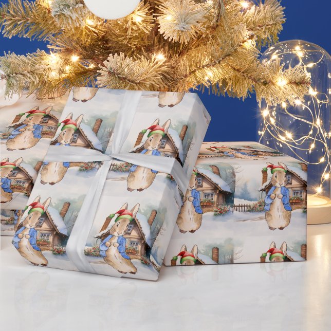 Peter the Rabbit Snowy Christmas Wrapping Paper (Holidays)
