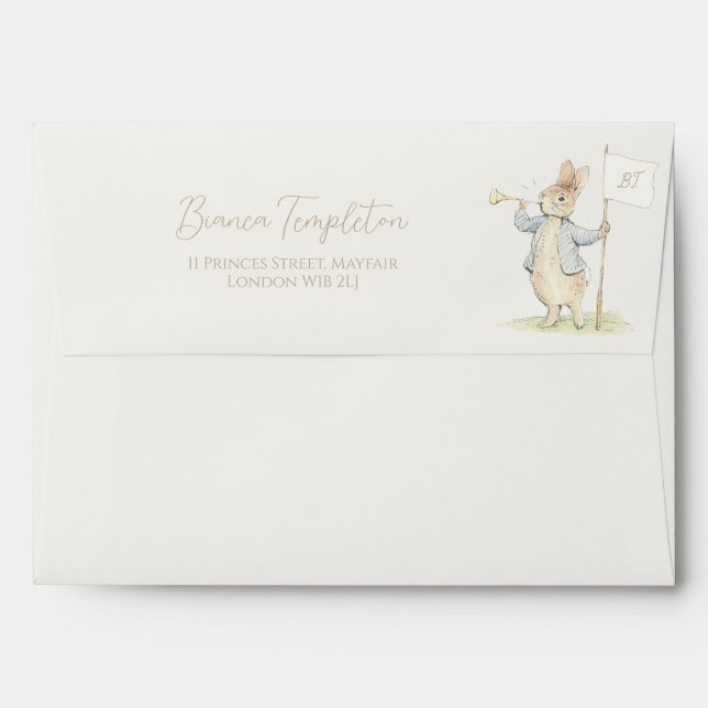Peter the Rabbit Some Bunny Baby Shower  Envelope (Back (Top Flap))