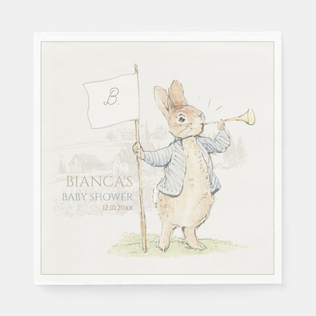 Peter the Rabbit Some Bunny Baby Shower  Napkin (Front)