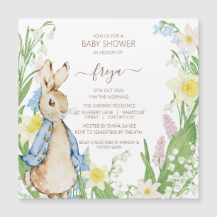 Peter the Rabbit Spring Blooms Blue Baby Shower