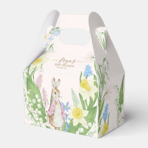 Peter the Rabbit Spring Blooms Pink Baby Shower Favour Box