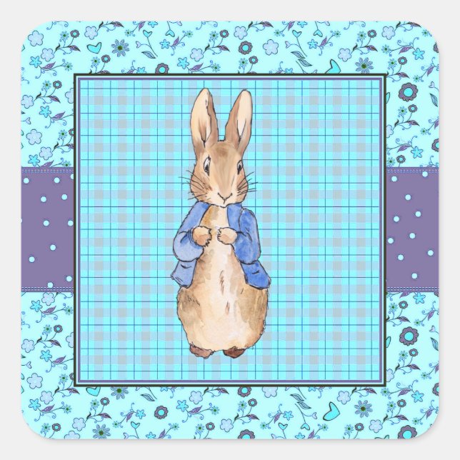 Peter the Rabbit Square Sticker (Front)