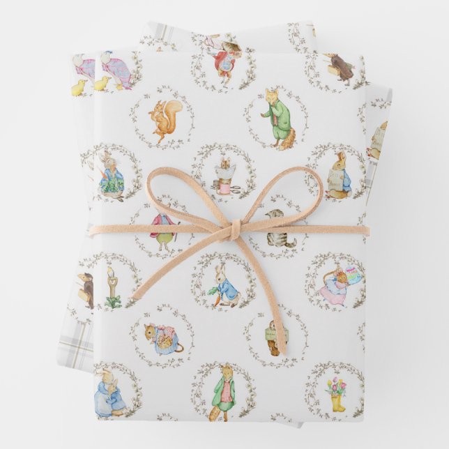 Peter the Rabbit Storybook Animals Beatrix BIG Wrapping Paper Sheet (In situ)