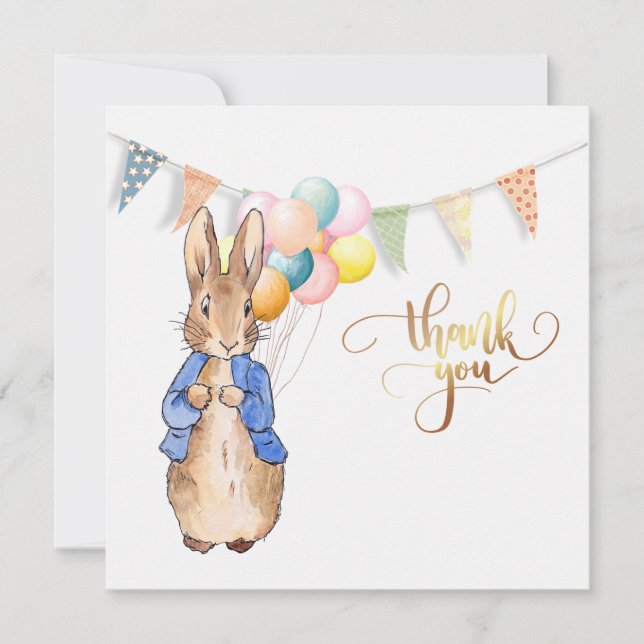 Peter the rabbit Thank you Card (Front)