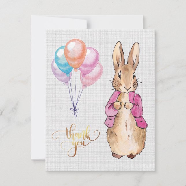 Peter the rabbit Thank you Card (Front)