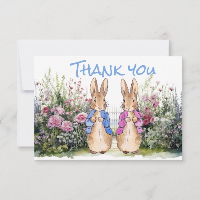 Peter the rabbit Thank you Card (Front)