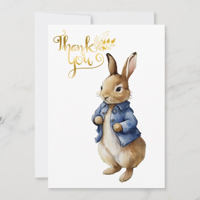 Peter the rabbit Thank you Card (Front)