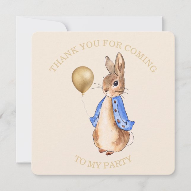 Peter the Rabbit Thank you for coming to my party (Front)