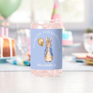 Peter the rabbit Thank you for Showering Add Name Can Glass
