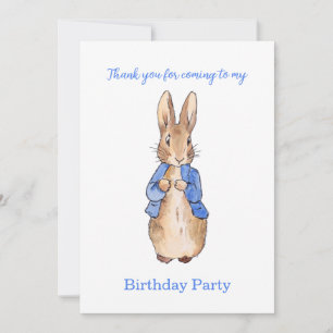 Peter the Rabbit Thank you Invitation