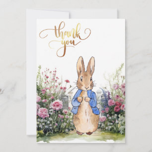 Peter the rabbit Thank you Invitation