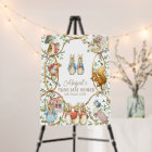 Peter the Rabbit Twins Baby Shower Welcome Sign