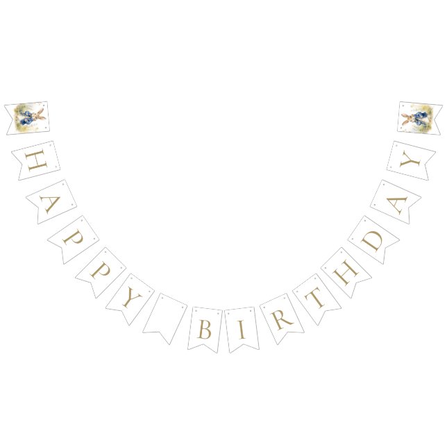 Peter The Rabbit Watercolor Birthday  Bunting (All)