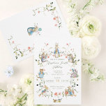Peter the Rabbit  Wildflower Birthday Invitation<br><div class="desc">Whether they are turning one or seven or any age, if your child loves Beatrix Potter's enchanting characters and illustrations, this invitation is lovely. This gender neutral birthday invitation features delicate soft wildflowers intertwined with Peter the Rabbit, his family and his pals in soft watercolor tones. You can easily fill...</div>