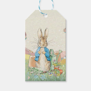 Peter the rabbit wildflowers and butterflies gift tags