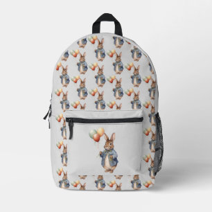 Peter the rabbit with balloons printed backpack