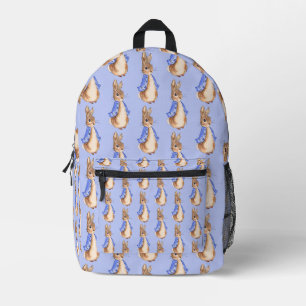 Peter the rabbit with blue background printed backpack