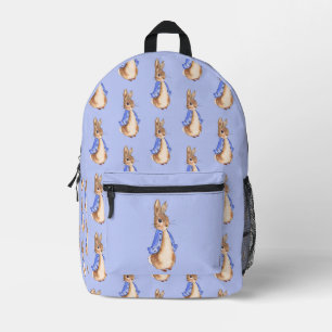 Peter the rabbit with blue background printed backpack
