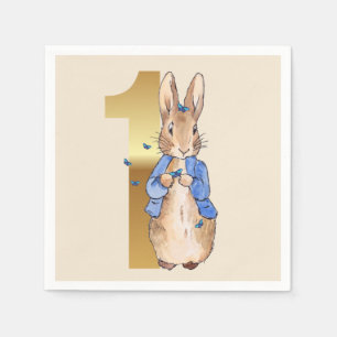 Peter the Rabbit with Blue Butterflies  Napkin