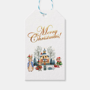 Peter the Rabbit with Christmas Elves Gift Tags