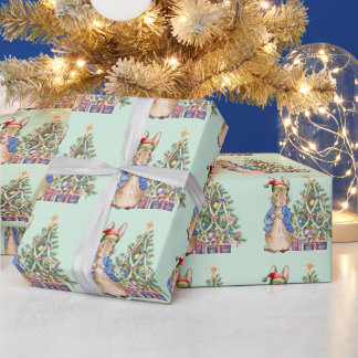 Peter the Rabbit with Christmas tree Wrapping Paper