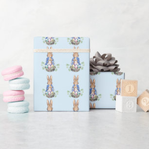 Peter the Rabbit with Easter Egg Basket Wrapping Paper