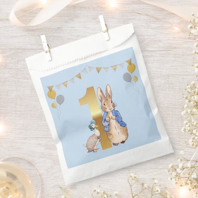 Peter the Rabbit with Jemima First Birthday Favour Bags (Clipped)