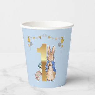Peter the Rabbit with Jemima First Birthday Paper Cups