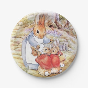 Peter the Rabbit with Josephine Bunny in the Woods Paper Plate