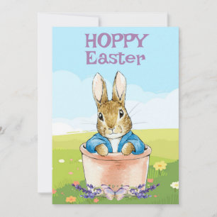 Peter the Rabbit with lavender butterfly Holiday Card
