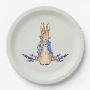 Peter the Rabbit with lavender Paper Plate