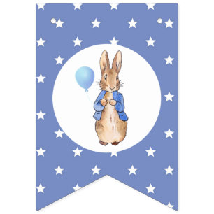 Peter the rabbit with star pattern  bunting 